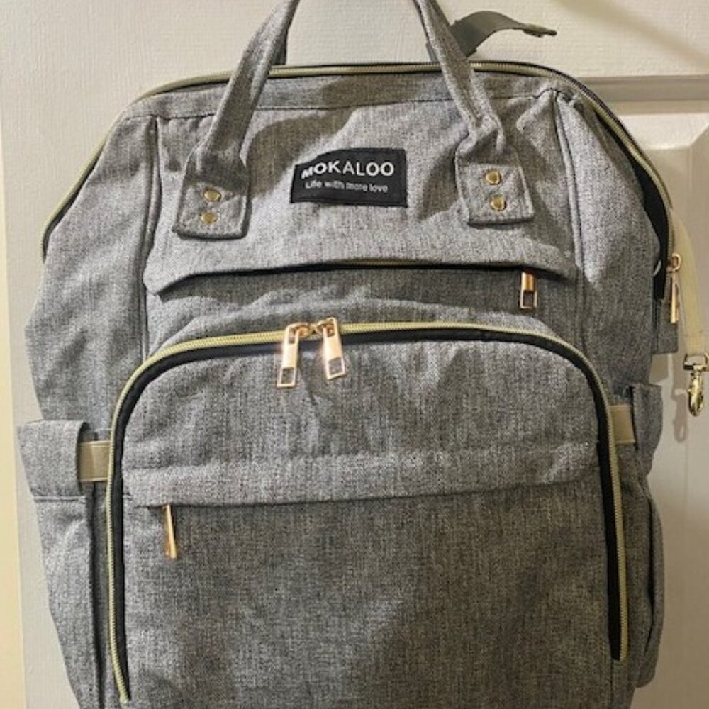 Mokaloo Diaper Backpack with Stroller Straps and Built in USB Charging